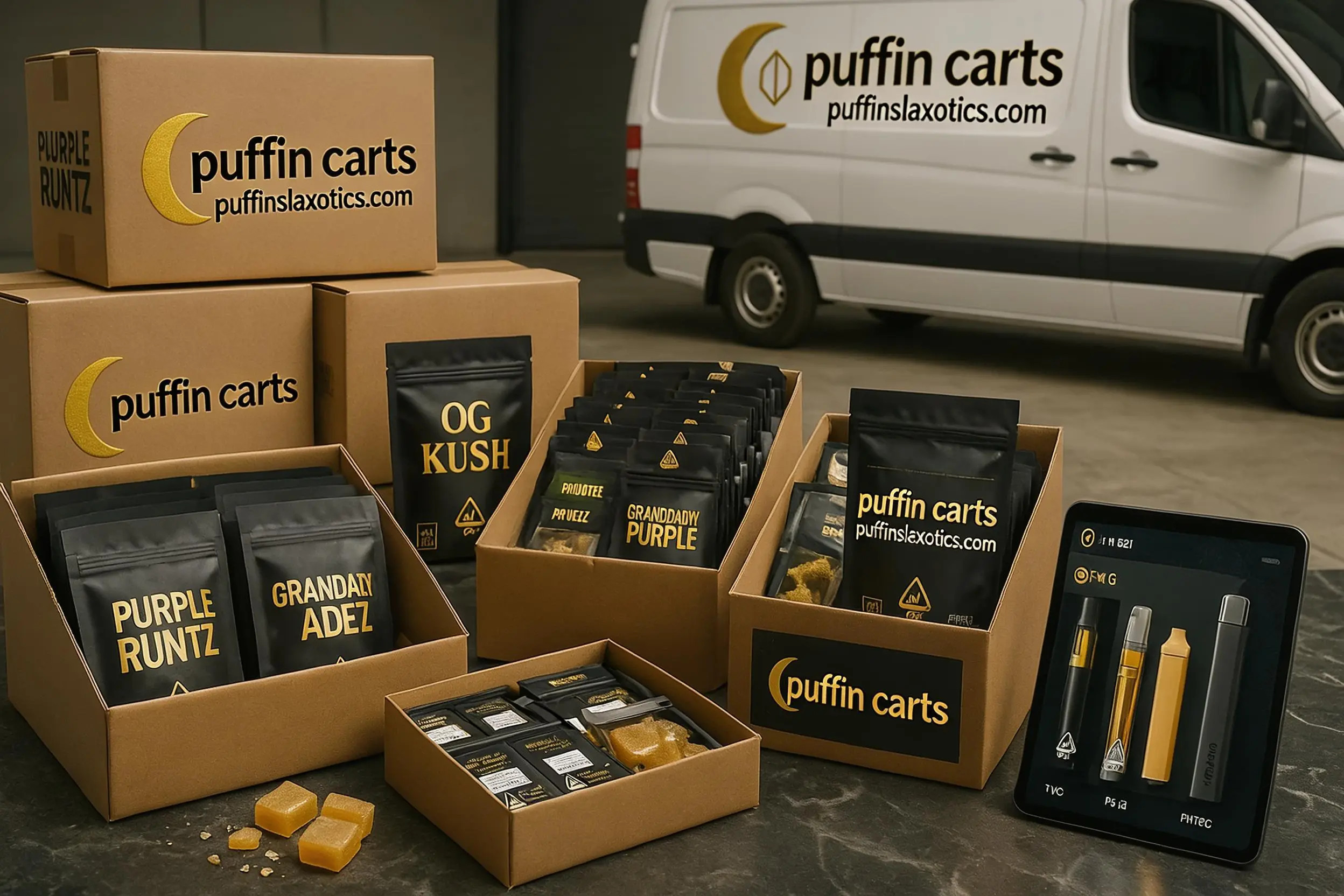 Puffin carts variety with strain names